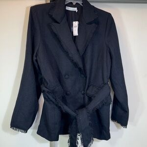 NWT!! Anthropologie Bishop + Young Frayed Edge Belted Blazer - Size: XL